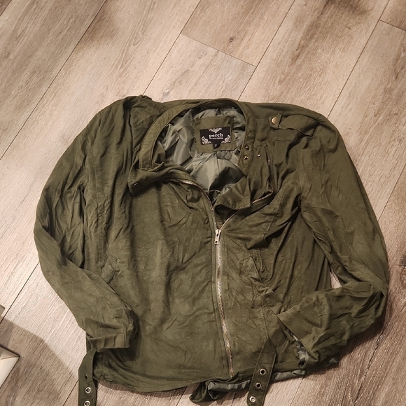 Blu Pepper Olive Green Men's Jacket - Picture 1 of 5